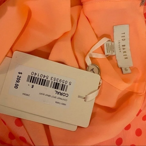 TED BAKER LONDON Tiara Dot Ruched Ruffle Skirt - Picture 8 of 8